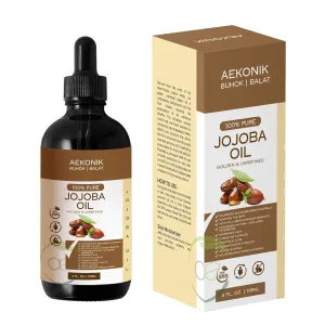 Organic Cold Pressed Jojoba Oil Reduce Wrinkles, Fine Lines & Dark Spots - Non-GMO, Vegan & Cruelty Free - Moisturizing Oil for Skin, Hair & Body - Suitable for Men & Women | 4fl oz (118 ml)