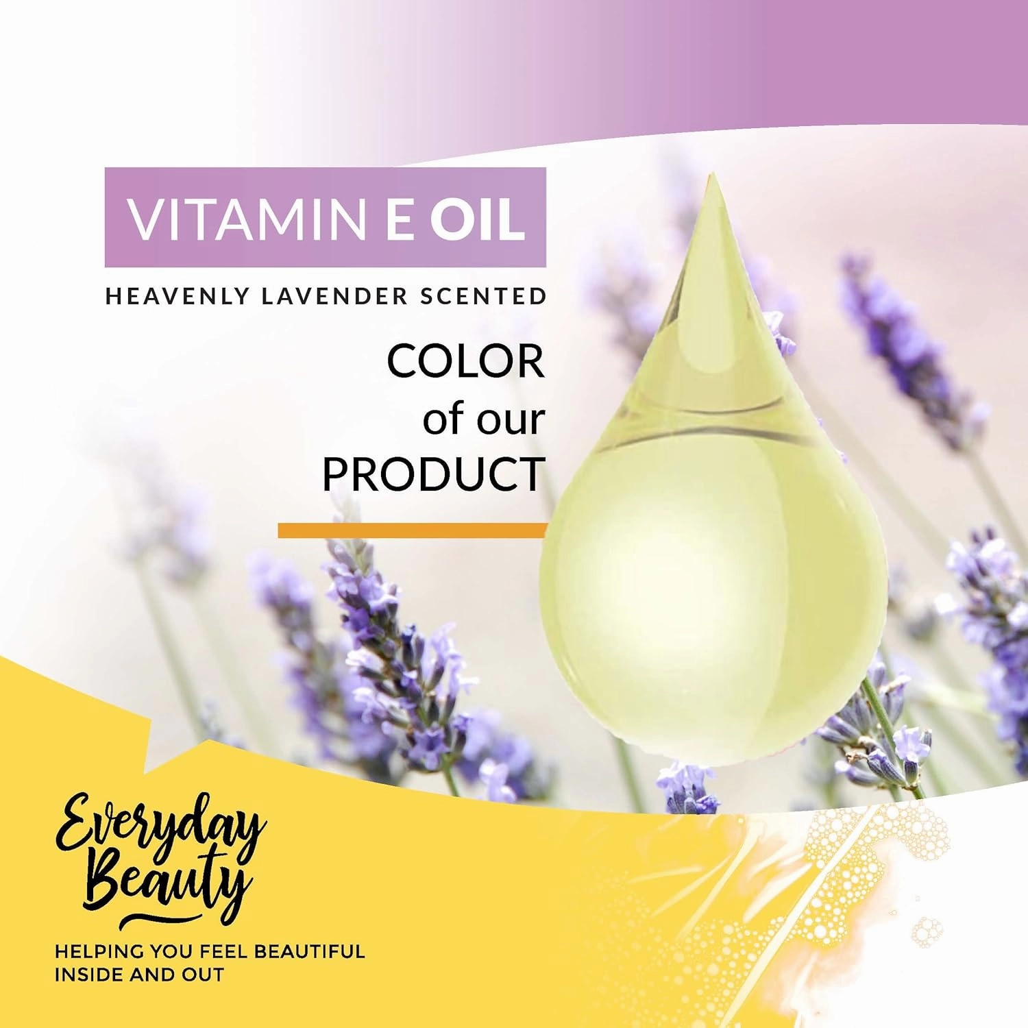 Organic Vitamin E Oil - Bulk 32 oz Heavenly Lavender Scented USDA Certified 100% All Natural Plant Based - Great for Scars After Surgery - For Face, Skin and Nails - Reduce Wrinkles, Anti Aging