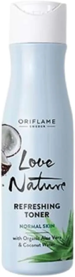Oriflame LOVE NATURE Refreshing Toner with Organic Aloe Vera & Coconut Water 150ml