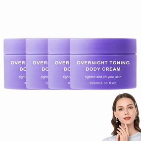 Overnight Toning Whip Body Cream 4PCS Overnight Toning Body Dream Whip Firming That Works While You Sleep Firming Cream for Women Smooth Skin Tightening Lotions for Skin Sagging