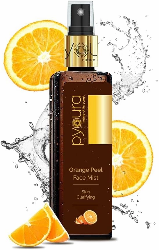 P.Y.O.U.R.A. Orange Peel Face Toner Mist, 50ml – Brightening & Exfoliating Toner Spray for Oily, Dry & Combination Skin, Fades Dark Spots, Hydrating Alcohol-Free Natural Serum