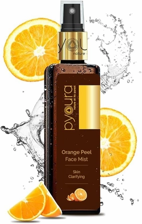 P.Y.O.U.R.A. Orange Peel Face Toner Mist, 50ml – Brightening & Exfoliating Toner Spray for Oily, Dry & Combination Skin, Fades Dark Spots, Hydrating Alcohol-Free Natural Serum