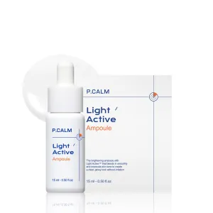 P.CALM Light Active Ampoule – TXA & Glutathione for Blemish Care & Even Skin Tone, Korean Skincare (15ml / 0.5 fl.oz)