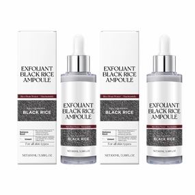 Peel Shot Glow Rice Ampoule Duo, Black Rice Peel Shot, Peels Shots Glow Rices Line, Korean Skin Care, Radiance Boost & Pore Refining, For All Skin Types (Black2)