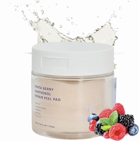 Penta Berry Panthenol Repair Peel Pad - 70 Pads, Vegan, Biodegradable, Toner Pad, Exfoliating, Refine Skin Texture, Strengthening Skin Barrier, Low Irritation, Hypoallergenic