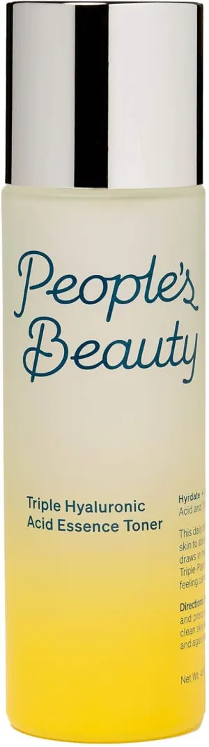 People's Beauty Essence Facial Toner and Serum - Made with Triple Hyaluronic Acid and Triple-Plant Moisture Complex for Hydrated, pH Balanced Skin, Vegan & Cruelty-Free, 4 Fl Oz