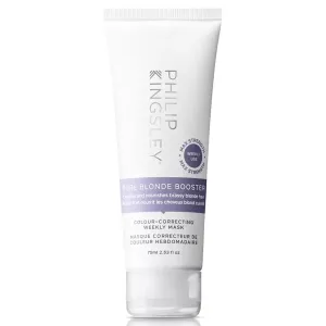 Philip Kingsley Pure Blonde Booster Purple Mask for Blonde Platinum Silver Gray Bleached Brassy Hair Weekly Toner for Orange Brassiness and Yellow Tones, 2.5 oz