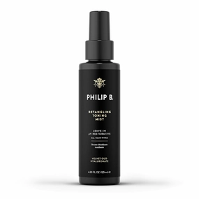 PHILIP B Detangling Toning Mist with Velvet Oud, 4.23 fl. oz. (125 ml) - Leave-In pH Restorative Daily Detangling Mist, Leaves Hair Glossy & Frizz-Free