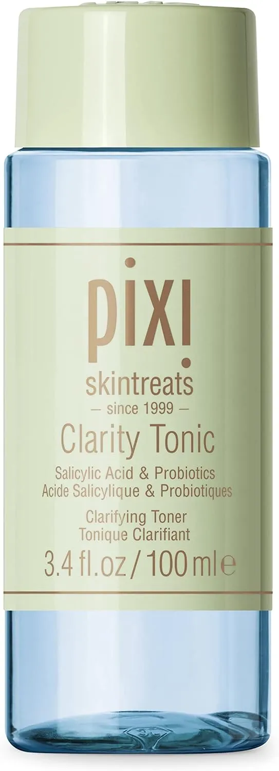 Pixi Beauty Clarity Tonic 100ml, AHA & BHA Toner | Minimize Pores, Promote A Clearer, Healthier Complexion, 3.4 Fl Oz