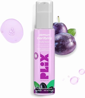 PLI.X. -Jamun Clarifying Fruity Toner (150 Ml)|with Niacinamide & Jamun Extract|Targets Clogged Pores & Smoothens Skin|for Oily & Acne Prone Skin|Alcohol Free, for Women & Men