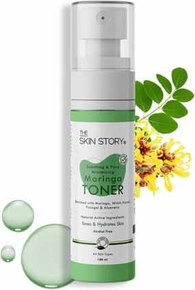 Pore Minimizing Toner | with Witch Hazel, Aloe Vera & Moringa | for Soothing, Moisturizing, & Oil Control | Suitable for All Skin Types | Alcohol and Parben Free -100ml