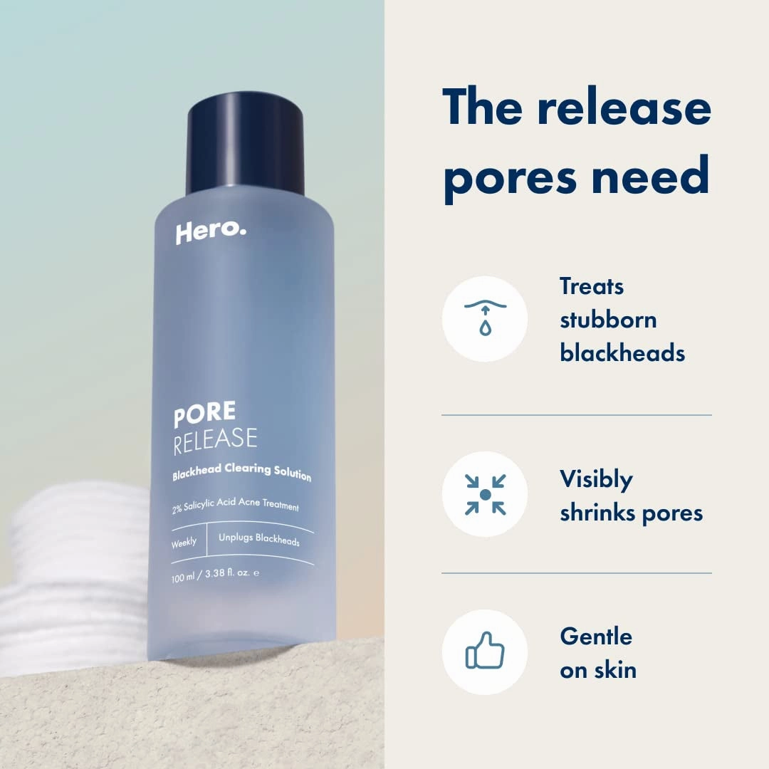 Pore Release Blackhead Clearing Solution - Exfoliating Toner Featuring BHA, PHA, AHA and 2% Salicylic Acid (100 Ml)