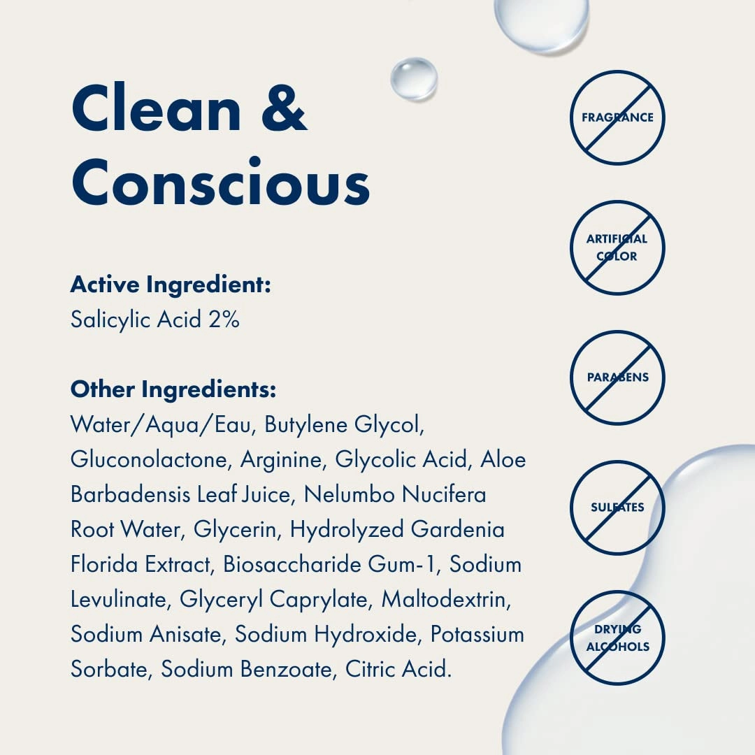 Pore Release Blackhead Clearing Solution - Exfoliating Toner Featuring BHA, PHA, AHA and 2% Salicylic Acid (100 Ml)
