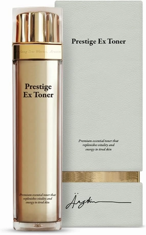 Prestige Ex Toner, Premium Anti-Aging Idebenone Toner Elasticity Refresh Deep Moisturizing Nutrition Care Smoothing Texture, 130mL/4.39oz