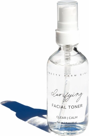 Pretty farm girl Clarifying Facial Toner - Clear & Soothe - HOCL - for Acne and Dermatitis - All Skin Types - Teen & Adult