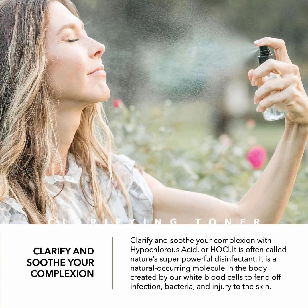 Pretty farm girl Clarifying Facial Toner - Clear & Soothe - HOCL - for Acne and Dermatitis - All Skin Types - Teen & Adult