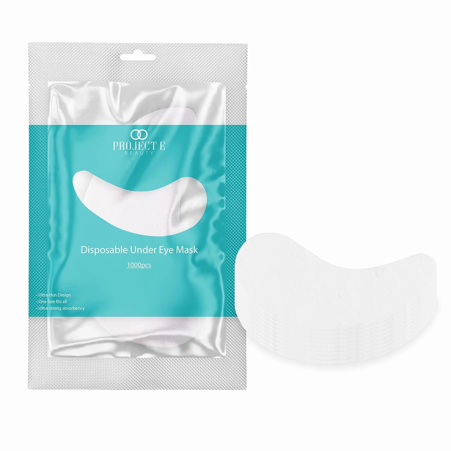 Project E Beauty 1000pcs Disposable DIY Non-Woven Eye Mask Paper DIY Cotton Eye Care Mask | for Skincare & Spa Salon Use | Cosmetic Facial Paper for Toner, Serum, or Lotion (1000, Eye Zone)