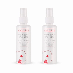 Prolixr's Jeju Volcanic Alcohol Free Face Toner - For Pore Tightening & Glowing Skin - Fades Blemishes - Korean Skin Care Products - For All Skin Types - Pack Of 2