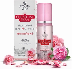 Pub Pure & Natural Rose Water/Skin Toner - 100 ml - Steam Distilled - Gulab Jal - Organic - Chemical Free