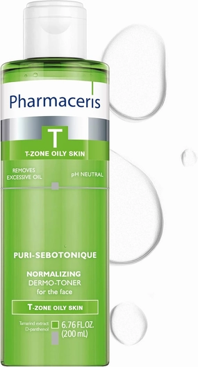 Puri-Sebotonique Normalizing Dermo-Toner with Tamarind Extract and D-panthenol, Removes Excess Oil, pH Neutral, Facial Toner for Oily & Combination Skin, 6.76 fl. Oz
