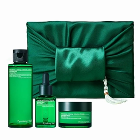 Pyunkang Yul Ultimate Line Skincare Set, Mother's day gift for mom, Calming Solution Toner, Ampoule & Cream, Traditional Korean-Style Packaging, Zero-Irritation (3-item set)