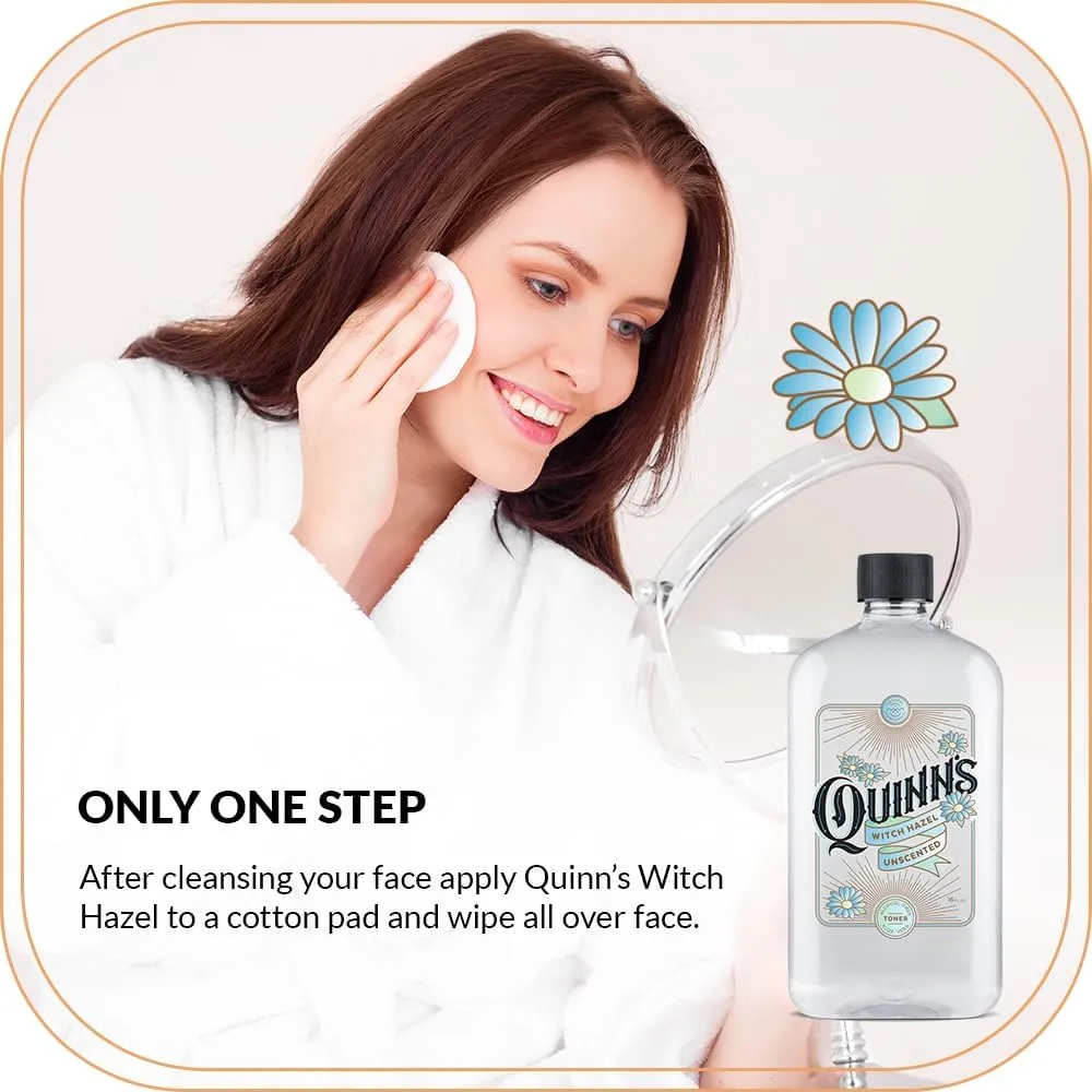 Quinn’s Alcohol Free Witch Hazel with Aloe Vera 16 Ounce (Unscented)
