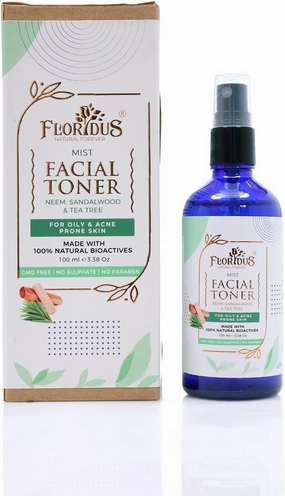 QURA Facial Toner (Mist) - Neem, Sandalwood & Tea Tree (Steam Distilled) - 100ml