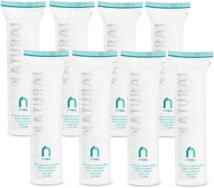 R-Neu Premium [Turkish] Cotton Rounds, 800 Count, Stitched, Waffle Textured, 100% Pure & Natural Cotton Pads for Face, Hypoallergenic Makeup Remover (8 Pack of 100)