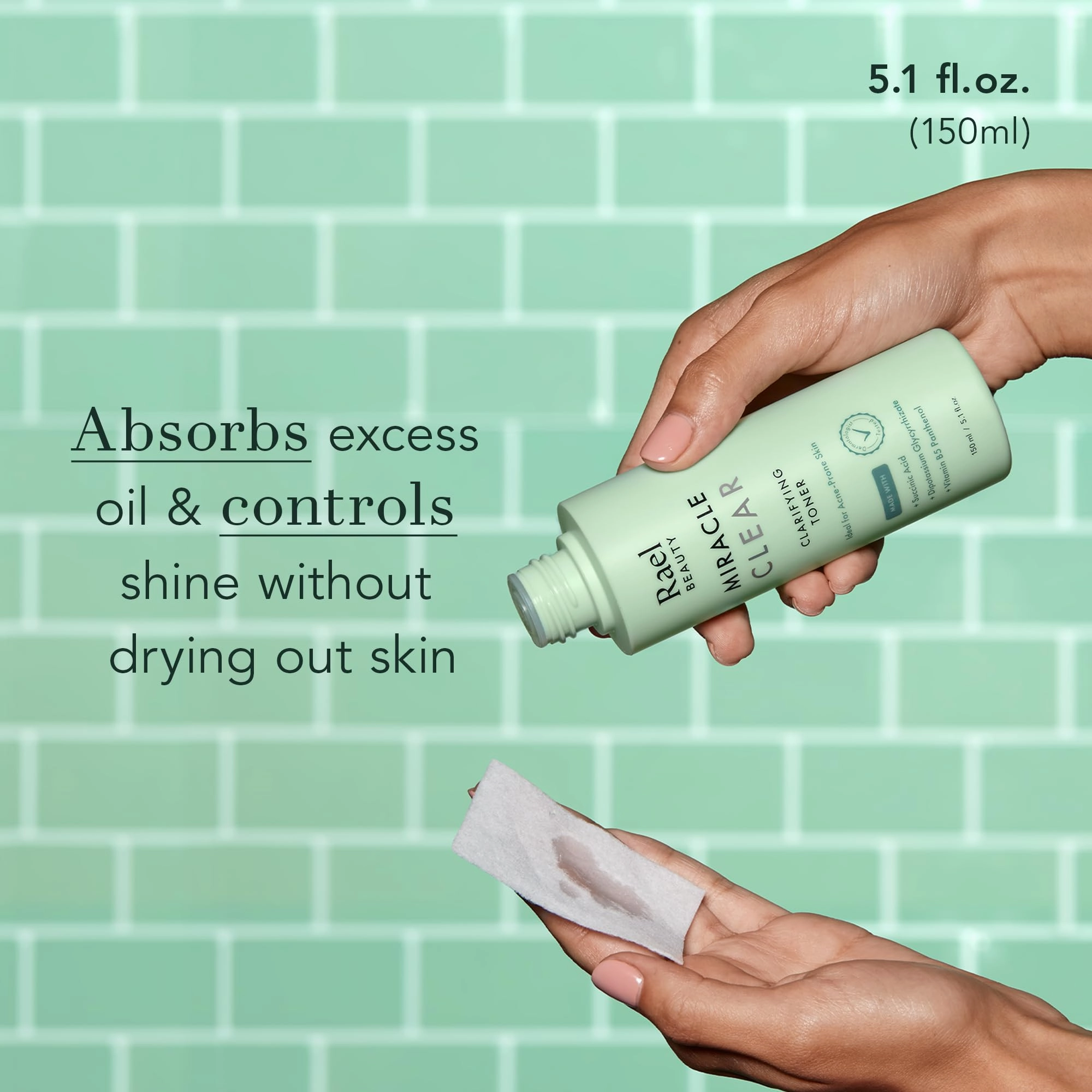 Rael Miracle Bundle - Invisible Spot Cover (96 Count), Miracle Clear Clarifying Toner (5.1 fl. oz)
