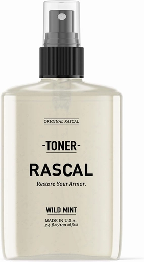 Rascal Face Toner for Men - Sage Oil, Beetroot & Caffeine to Reduce Wrinkles and Clear Away Impurities (3.4 Fl Oz)