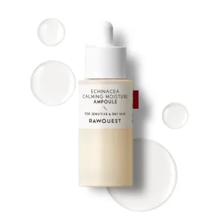 RAWQUEST- Echinacea Face Serum Ampoule for Instant Soothing, Skin Barrier Care, Hydration, Wrinkle improvement & Brightening w/Hyaluronic Acid & Niacinamide for Dry & Sensitive Skin 1.7 Fl oz / 50 ml