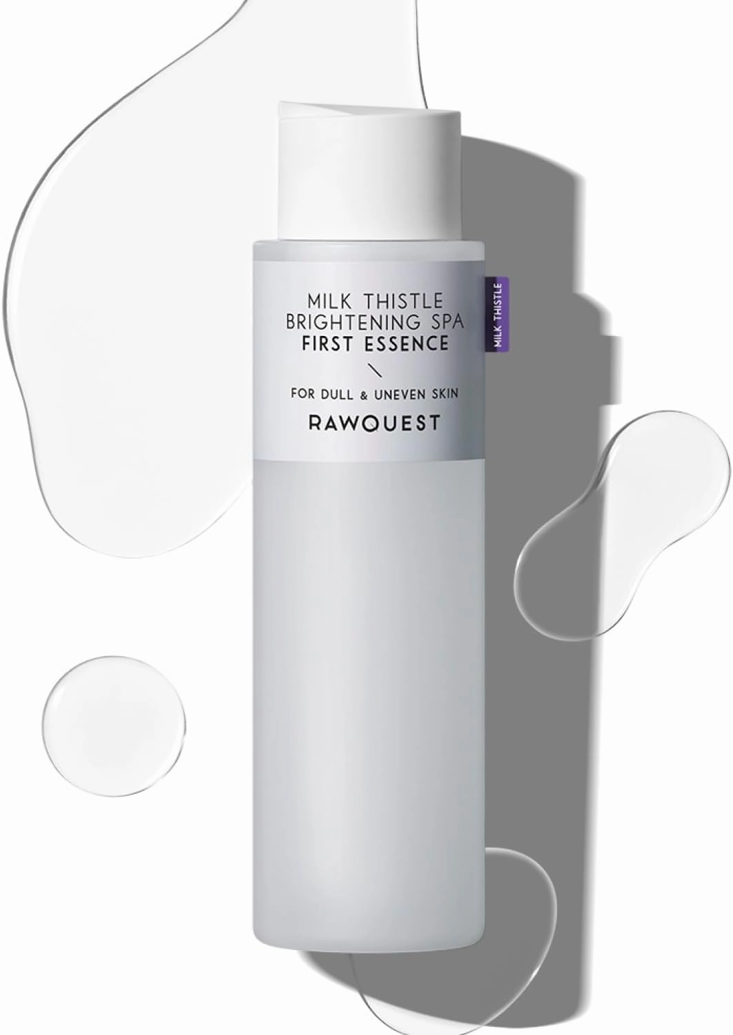 RAWQUEST- Korean Skin Care Essence Toner for Deep Hydration, Radiant Glow, Moisturizing, Soothing & Dermatologist Tested w/82% Milk Thistle, Hyaluronic Acid & Niacinamide, K Beauty 6.76 Fl Oz / 200ml