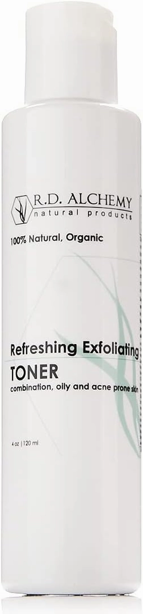 RD Alchemy - 100% Natural & Organic Refreshing Exfoliating Toner - Witch Hazel & Salicylic Acid Exfoliate, Freshen, & Brighten Skin - Perfect for Acne Prone & Oily Skin Types.