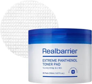 Real Barrier | Extreme Panthenol Facial Toner Pad | Korean Skincare Toner Pad | Exfoliating for Dead Skin | Ceramide Skin Barrier Repair | Soothing Cotton Pads for Sensitive Dry Skin | 80 Pads