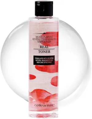 Real Toner-Facial Toner with Rose Extract for Soothing, Balancing and Hydrating Skin, Alcohol-Free, Vegan, 6.76 oz