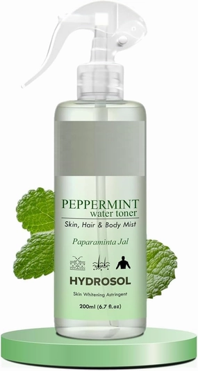 Refreshing Peppermint Water/Toner/Mist/Hydrosol Balances & Revitalizes 200ml