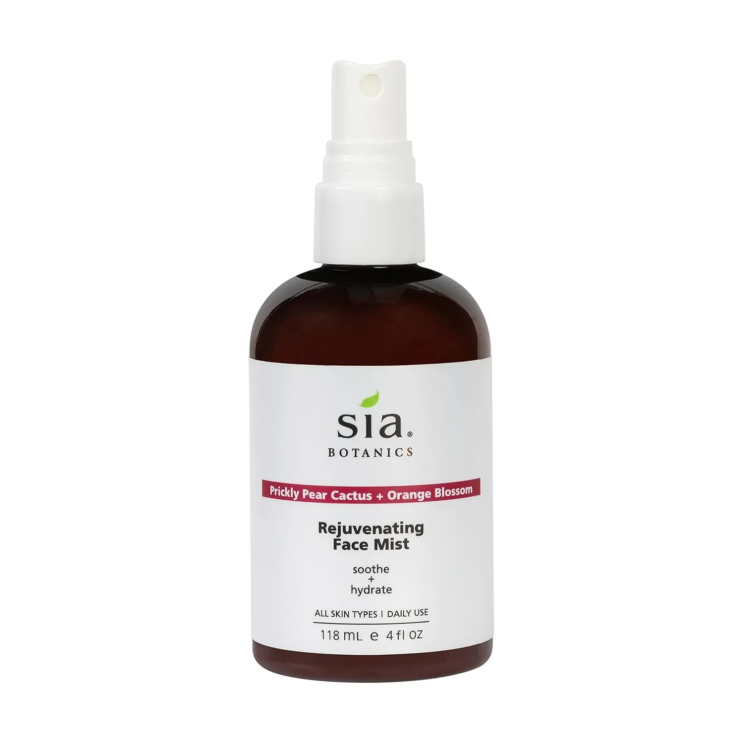Rejuvenating Face Toner Mist (118ml/4oz Bottle) | Facial Treatment w/Prickly Pear, Aloe Vera, Orange Blossom | Natural, Clean, Botanical Skincare for Women