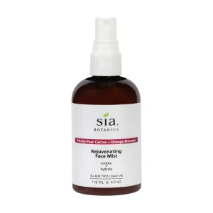 Rejuvenating Face Toner Mist (118ml/4oz Bottle) | Facial Treatment w/Prickly Pear, Aloe Vera, Orange Blossom | Natural, Clean, Botanical Skincare for Women