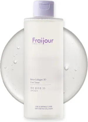 Retin-Collagen 3D Core Toner – Anti-Aging Korean Toner with Bakuchiol, 7 Types of Collagen & Hyaluronic Acid, Firms Skin & Reduces Pores, Gentle for Sensitive Skin, 8.45 fl.oz.