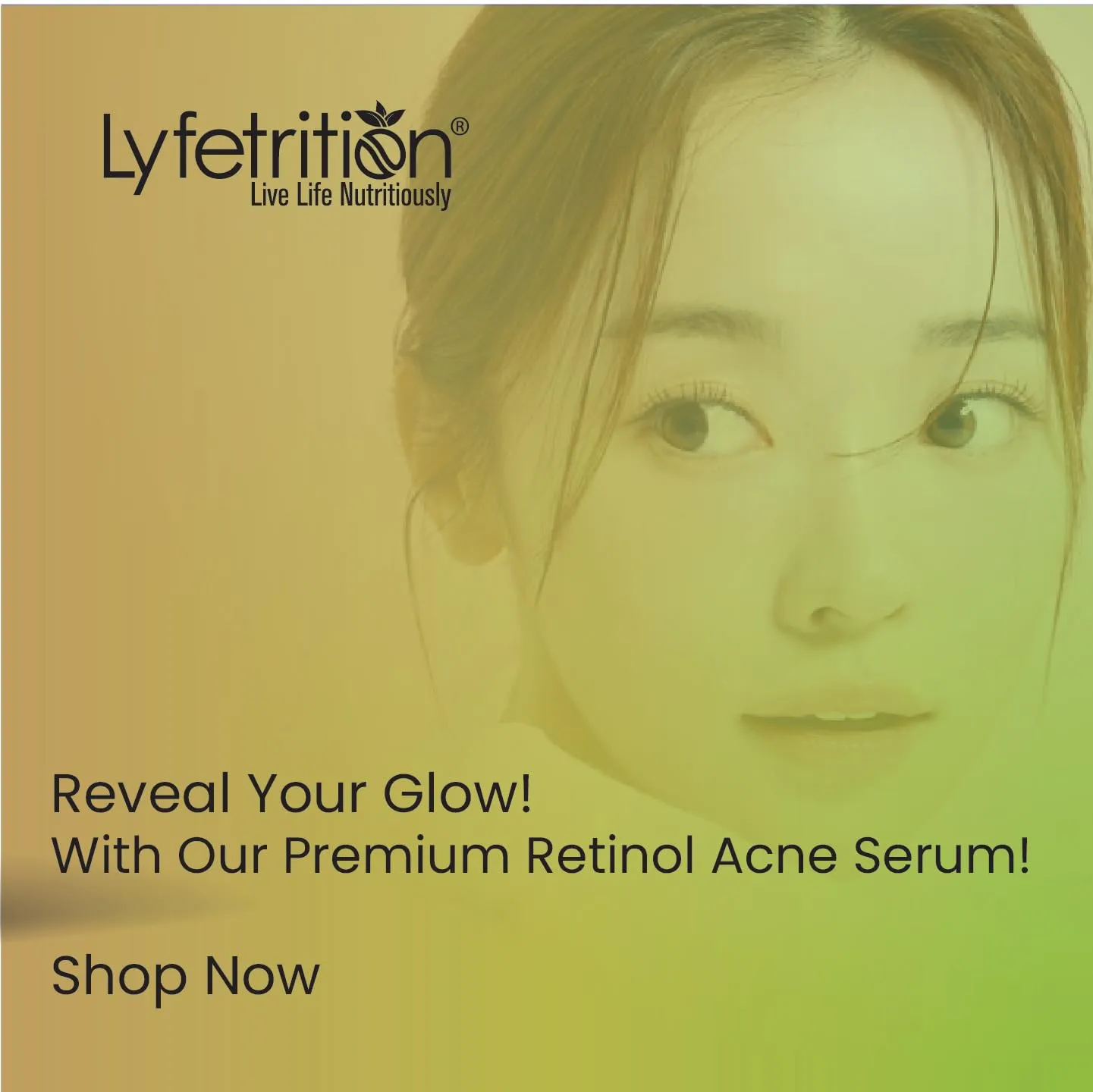 Retinol Acne Serum by Lyfetrition, Infused with Hyaluronic Acid and Vitamin C, Pomegranate & Green Tea,Face toner, Reduce Wrinkles, Pores and Fine Lines, Moisturize & Supple Skin, (12 FL oz)