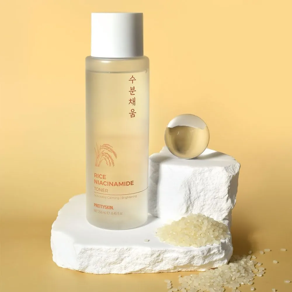 Rice Extract Daily Facial Toner for Sensitive Skin with Niacinamide - Hydrating, Non-Sticky - Skin Tone & Texture Care, Moisture Balance, Soothing 8.45fl.oz (250ml) (Rice Niacinamide)