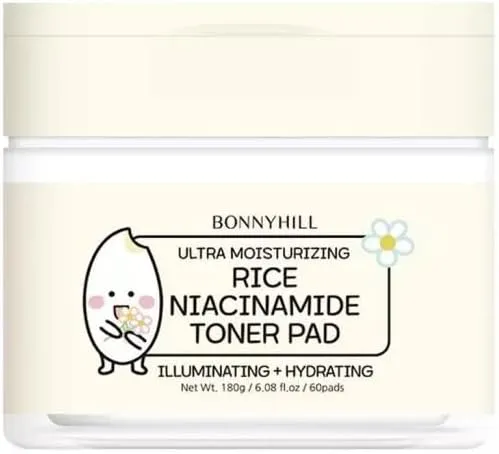 Rice Niacinamide Facial Toner Pads