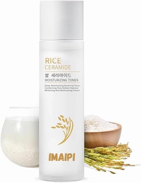 Rice Ceramide Moisturizing Toner, Hydrating Face Toner with Niacinamide and Lotus Flower, 120ml, Non-Greasy Formula