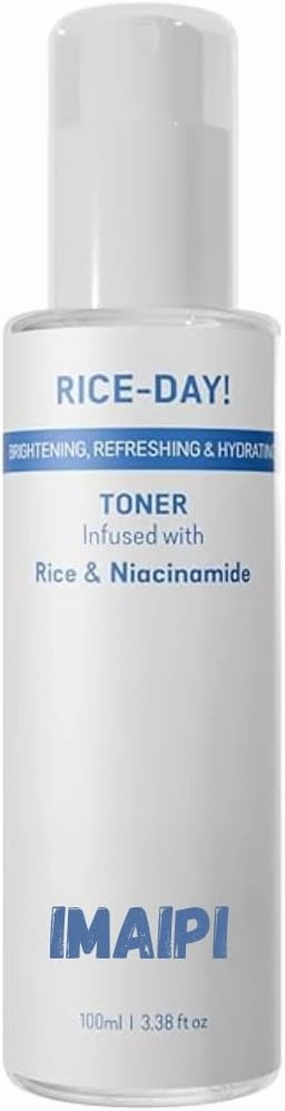 Rice-Day Brightening Face Toner, 3.38 fl oz, with Rice Water, Niacinamide and Hyaluronic Acid