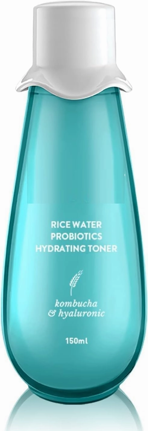 Rice Water Hydrating Toner with Hyaluronic | Rice Water Toner for Dry Skin, Sensitive Skin & Oily Skin | Alcohol-Free | Quick Absorbing & Non Sticky, for Hydrated Skin | Exfoliates Pores | 150ml