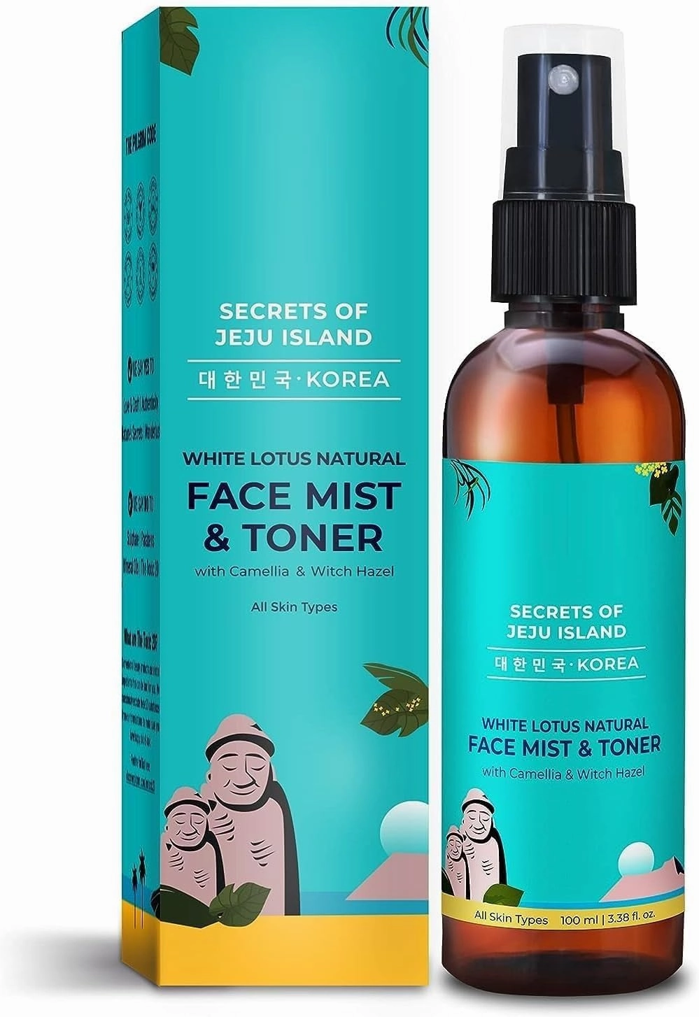 RJ Korean Beauty White Lotus Refreshing Face Mist & Toner | Toner for Glowing Skin | Alcohol-Free Mist & Toner for Open pores Tightening | Korean Skin Care Products | Women & Men | 100 ml