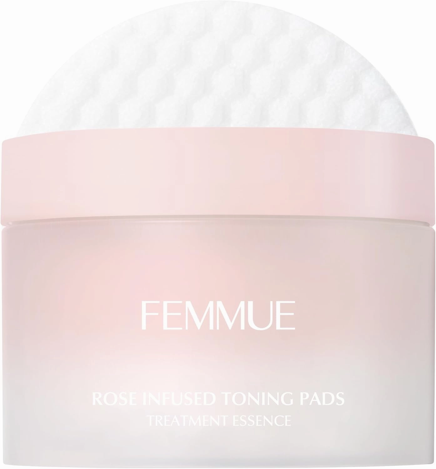 Rose Infused Face Toning Pads (60 Pack) | Daily Exfoliating Toner Cotton Rounds with Rose Water | Korean Skin Care