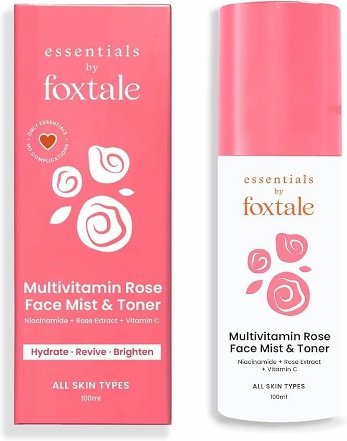 Rose Mist & Toner with Niacinamide, Rose Extract, Vitamin C, Brightens and Hydrates Skin, Lightweight for All Skin Types- 100 ml