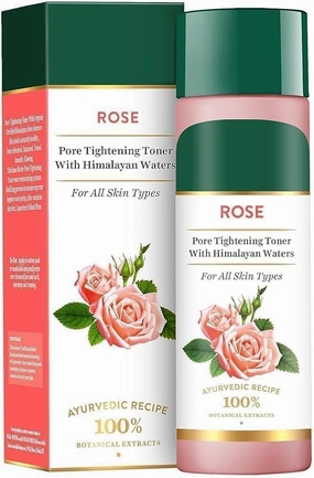 Rose Pore Tightening Toner with Himalayan Waters for All Skin Type 120Ml, Pack of 1, White