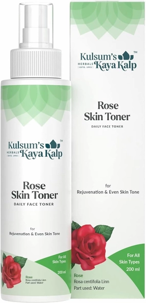 Rose Skin Toner for Rejuvenation & Even Skin Tone | Ideal for Men & Women | with Rose Water | for All Skin Types | 200ml